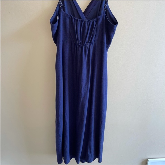 Urban Romantics blue linen button up dress small - Picture 7 of 8